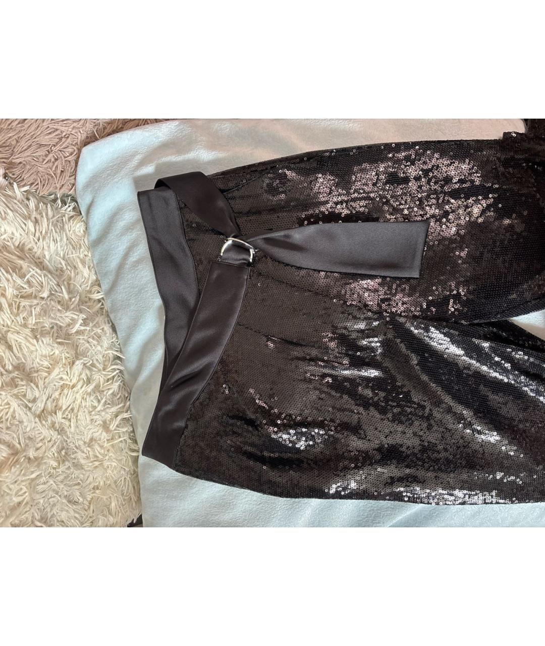 JUST CAVALLI Черные вискозные брюки узкие, фото 8