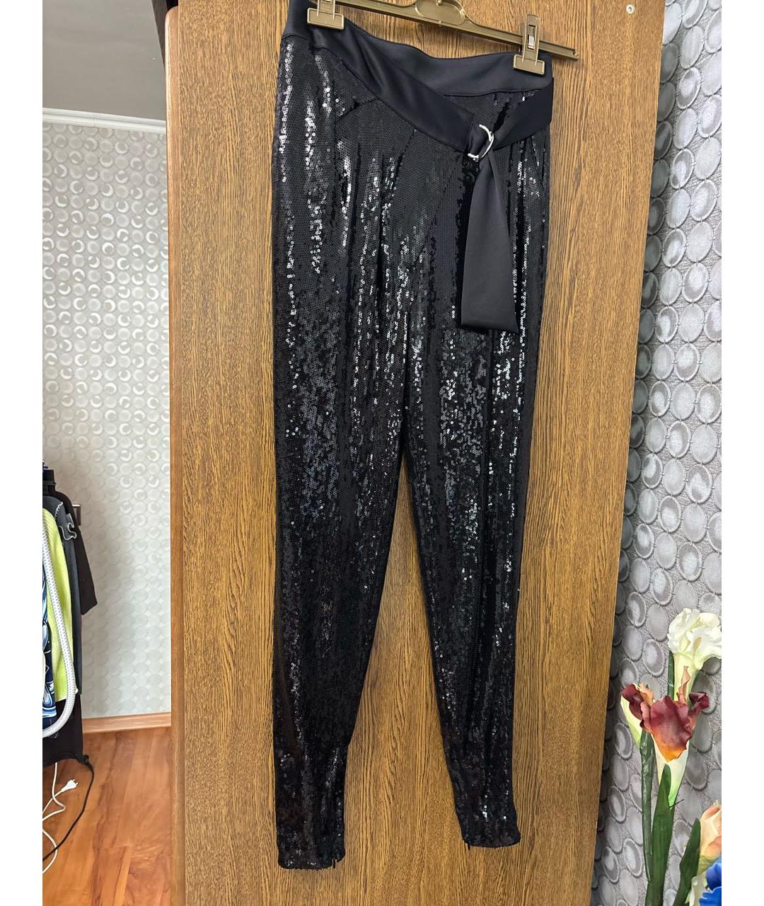 JUST CAVALLI Черные вискозные брюки узкие, фото 9