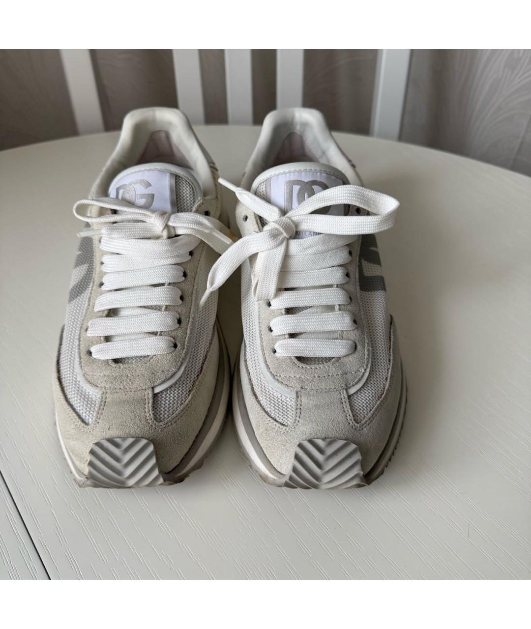 DOLCE&GABBANA Серые текстильные кроссовки, фото 2