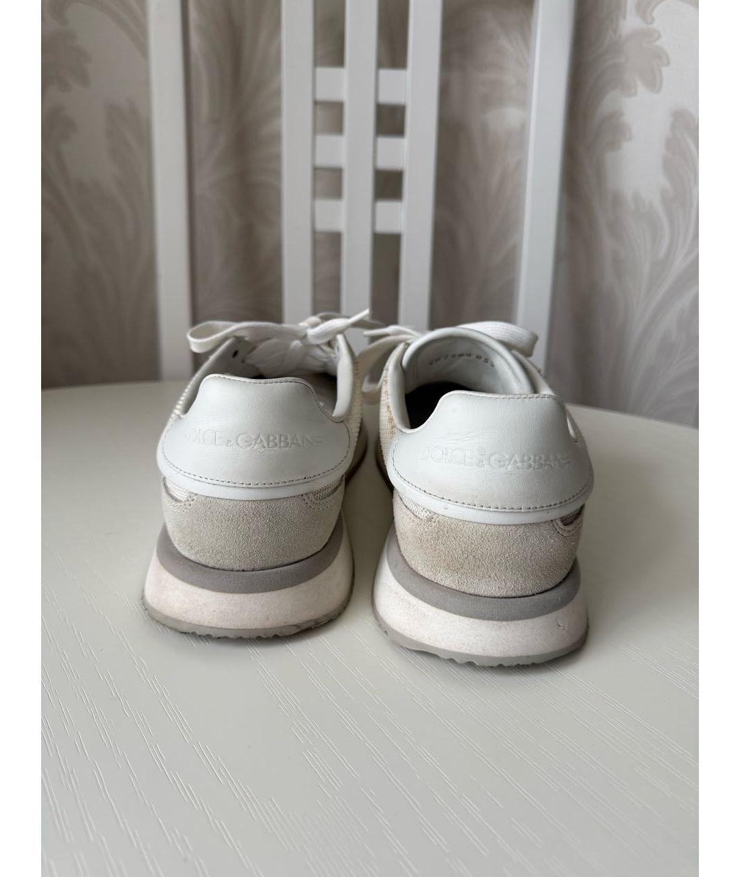 DOLCE&GABBANA Серые текстильные кроссовки, фото 4