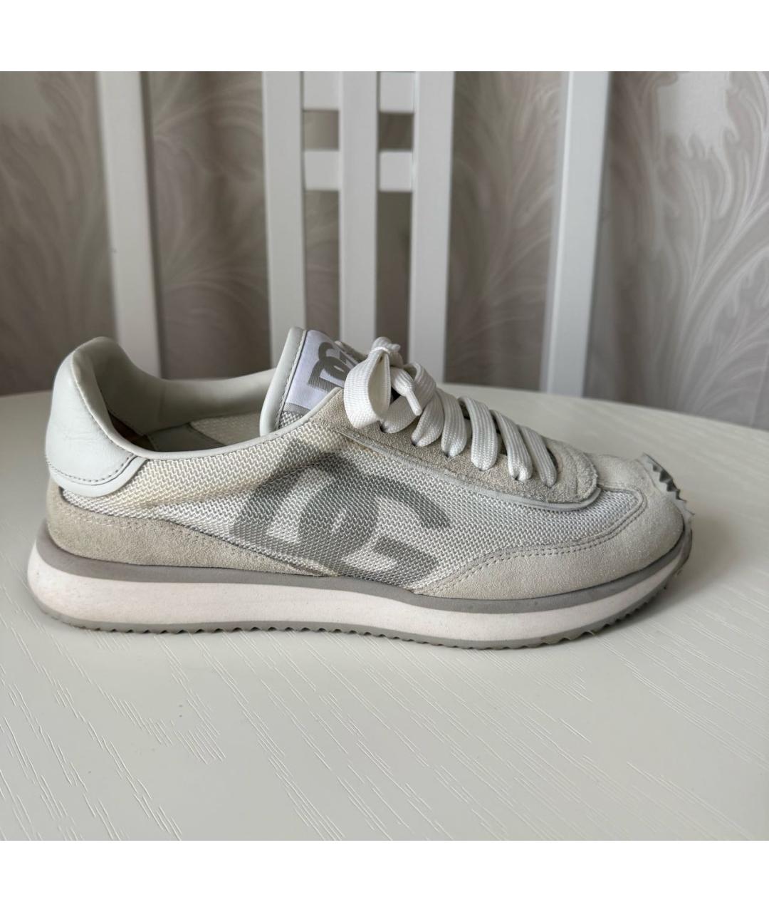 DOLCE&GABBANA Серые текстильные кроссовки, фото 8