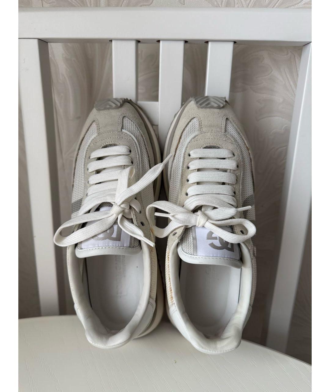 DOLCE&GABBANA Серые текстильные кроссовки, фото 3