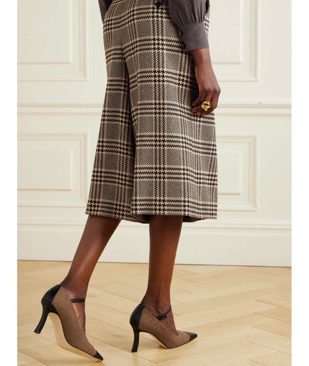 MANOLO BLAHNIK Коричневые текстильные туфли, фото 6