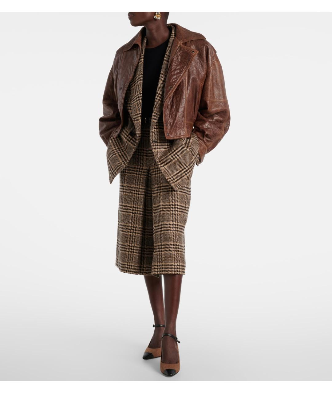 MANOLO BLAHNIK Коричневые текстильные туфли, фото 5