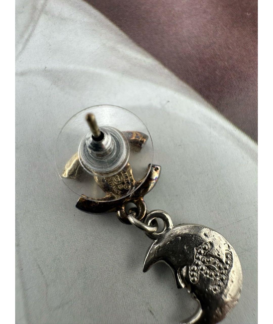 CHANEL Золотые металлические серьги, фото 5