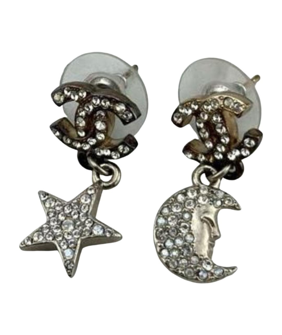 CHANEL Золотые металлические серьги, фото 1