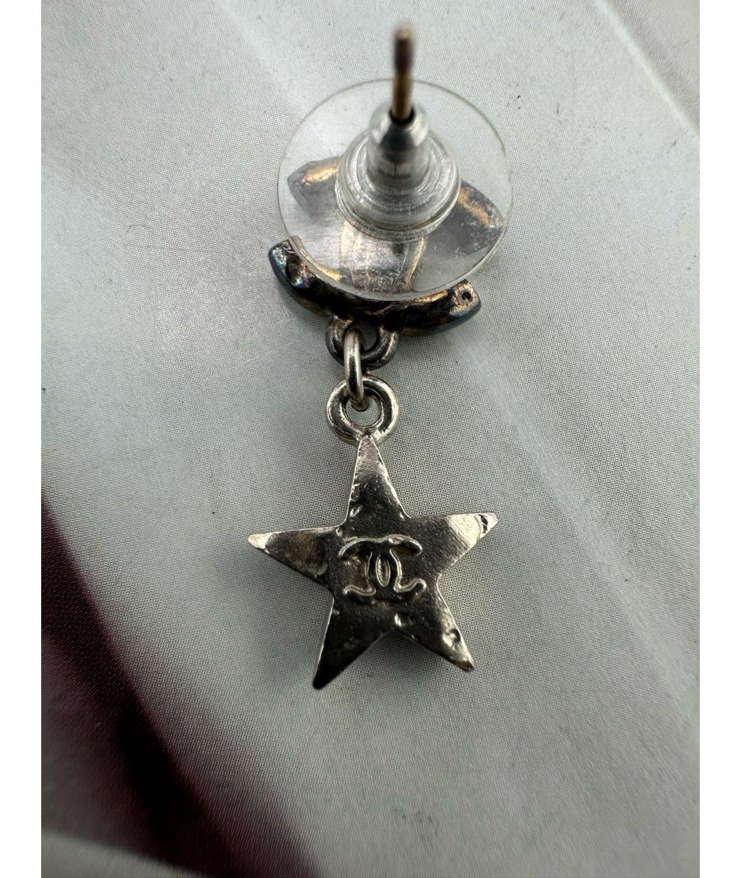 CHANEL Золотые металлические серьги, фото 6