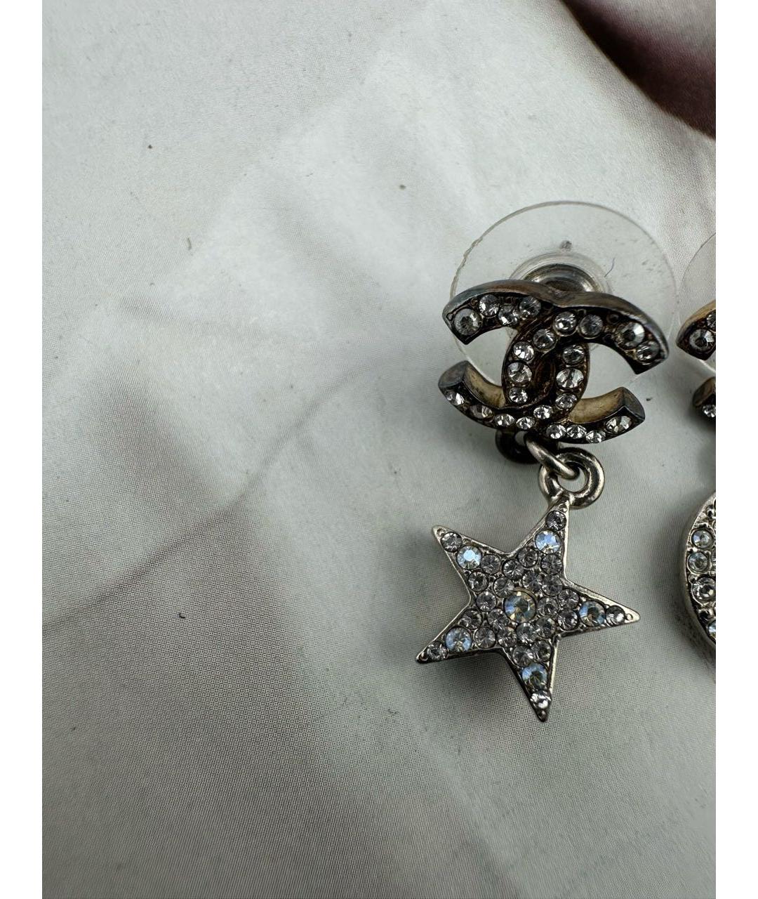 CHANEL Золотые металлические серьги, фото 2