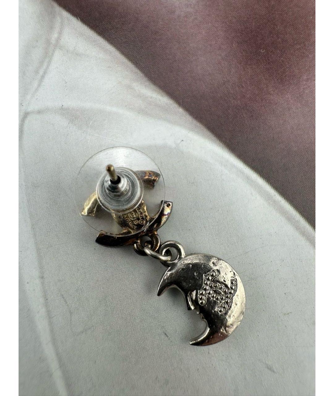 CHANEL Золотые металлические серьги, фото 4