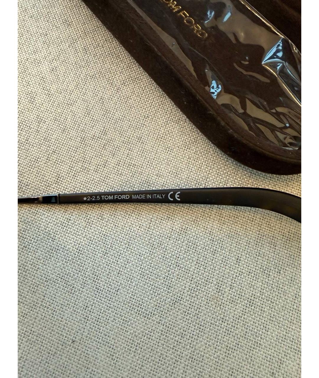 TOM FORD Коричневые металлические солнцезащитные очки, фото 5