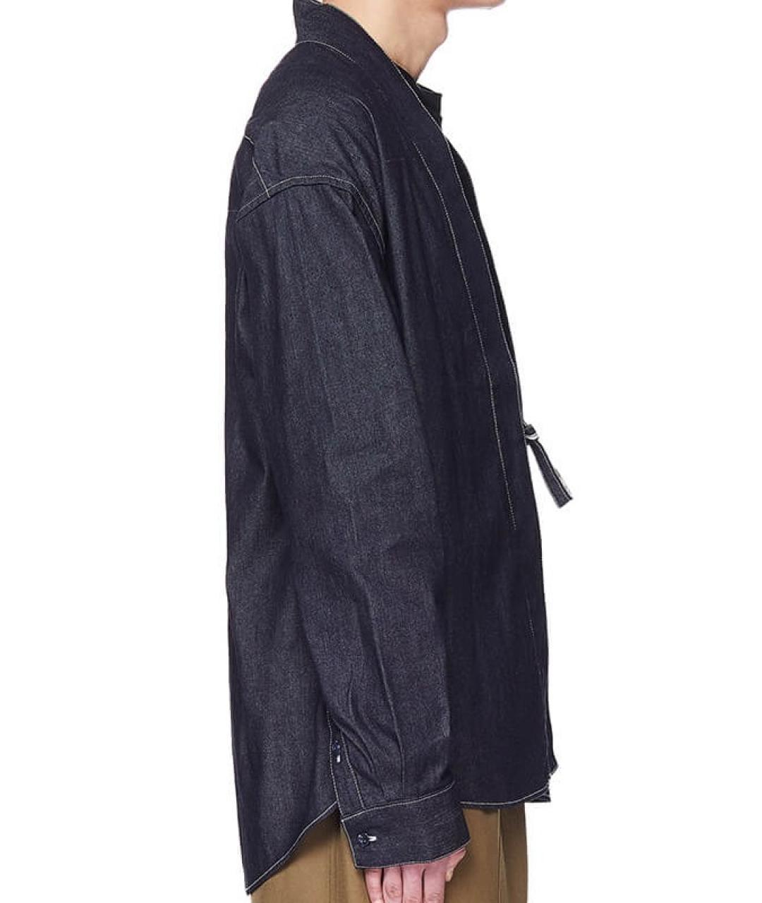 VISVIM Темно-синяя хлопковая кэжуал рубашка, фото 4