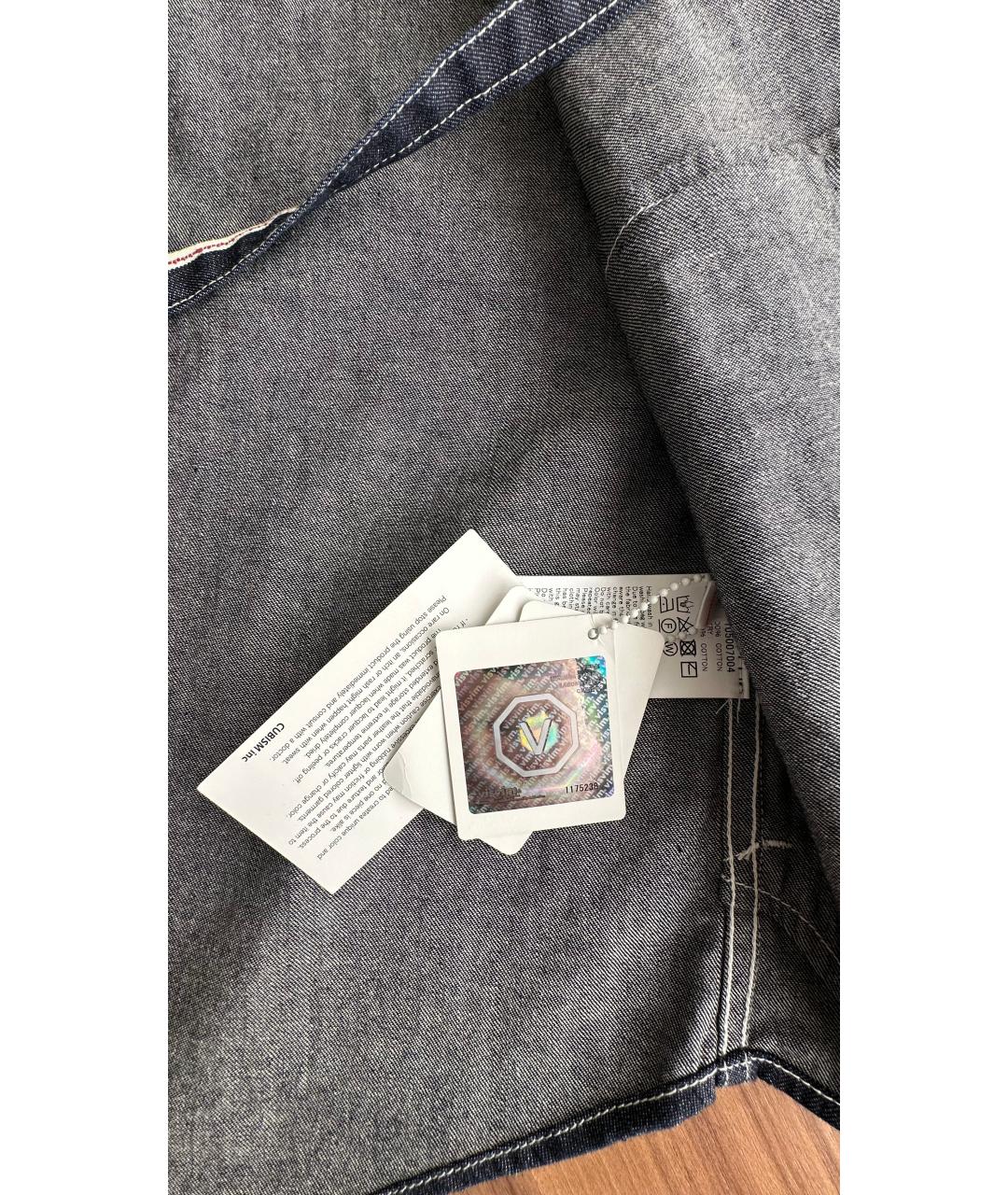 VISVIM Темно-синяя хлопковая кэжуал рубашка, фото 3