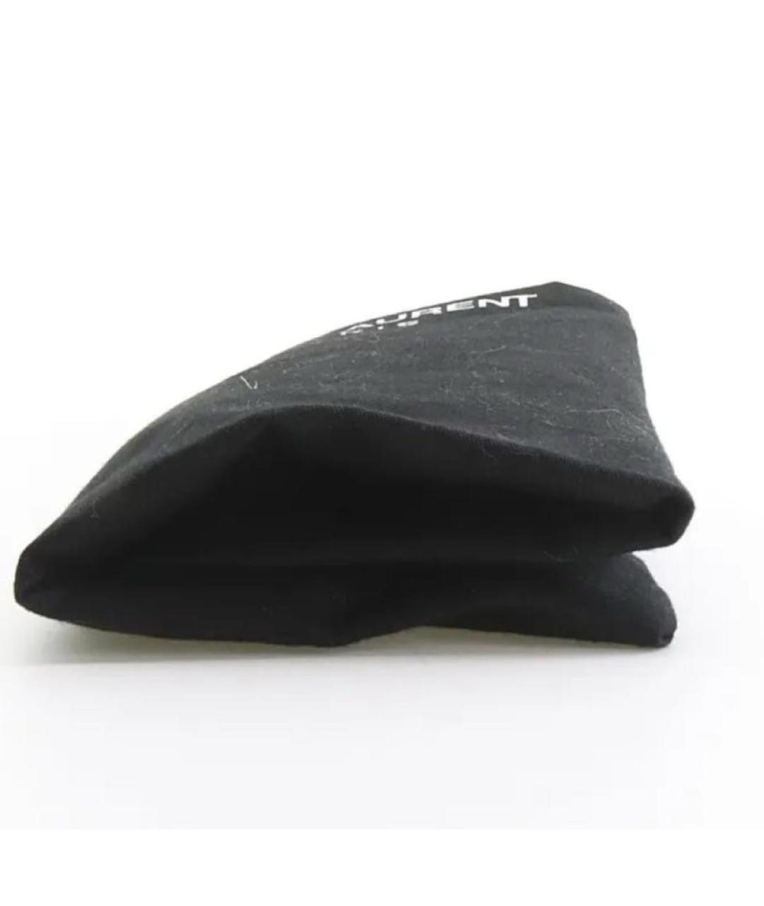 SAINT LAURENT Черный кожаный ремень, фото 4