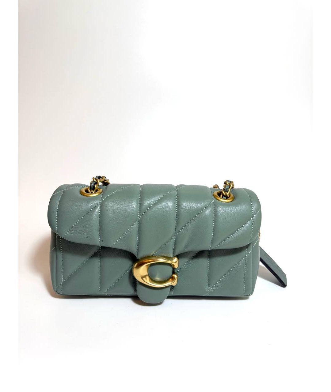 COACH Зеленая кожаная сумка через плечо, фото 8