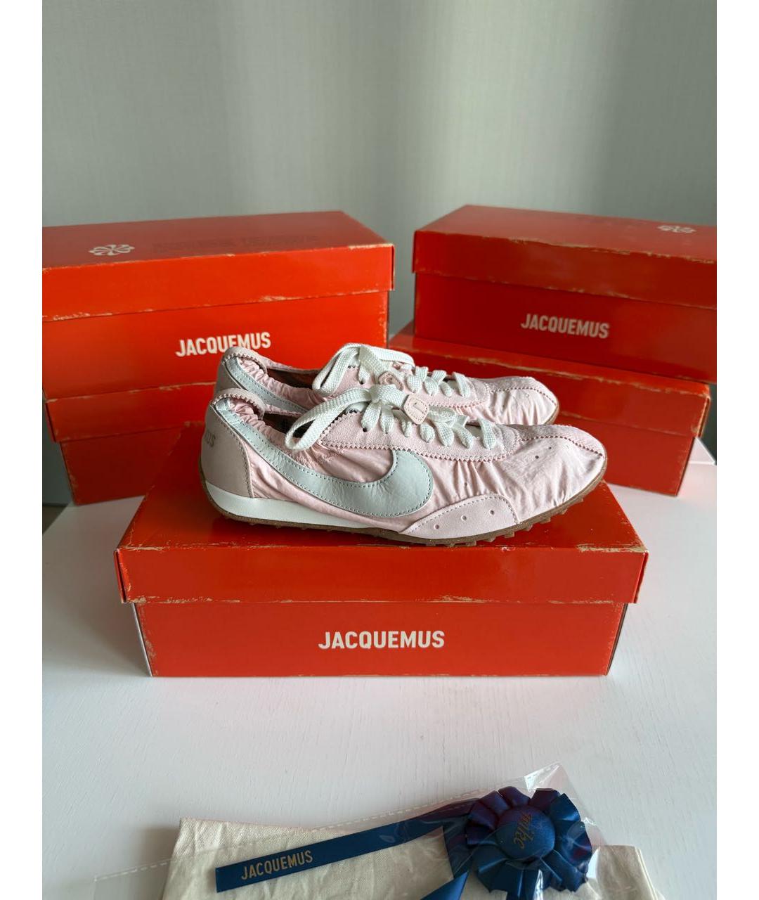 JACQUEMUS Розовые текстильные кроссовки, фото 4