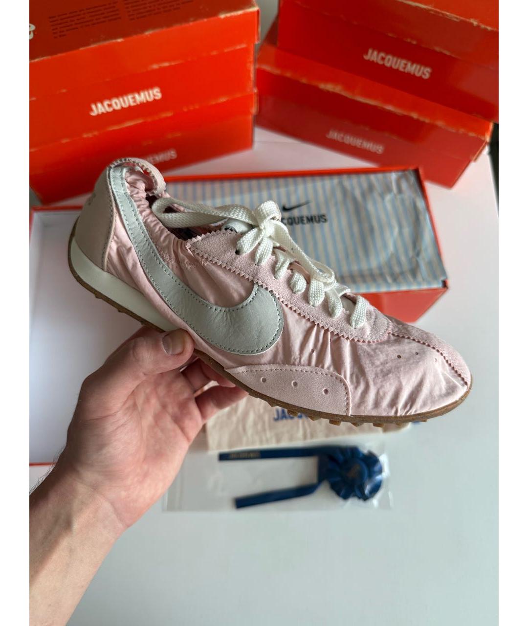 JACQUEMUS Розовые текстильные кроссовки, фото 2