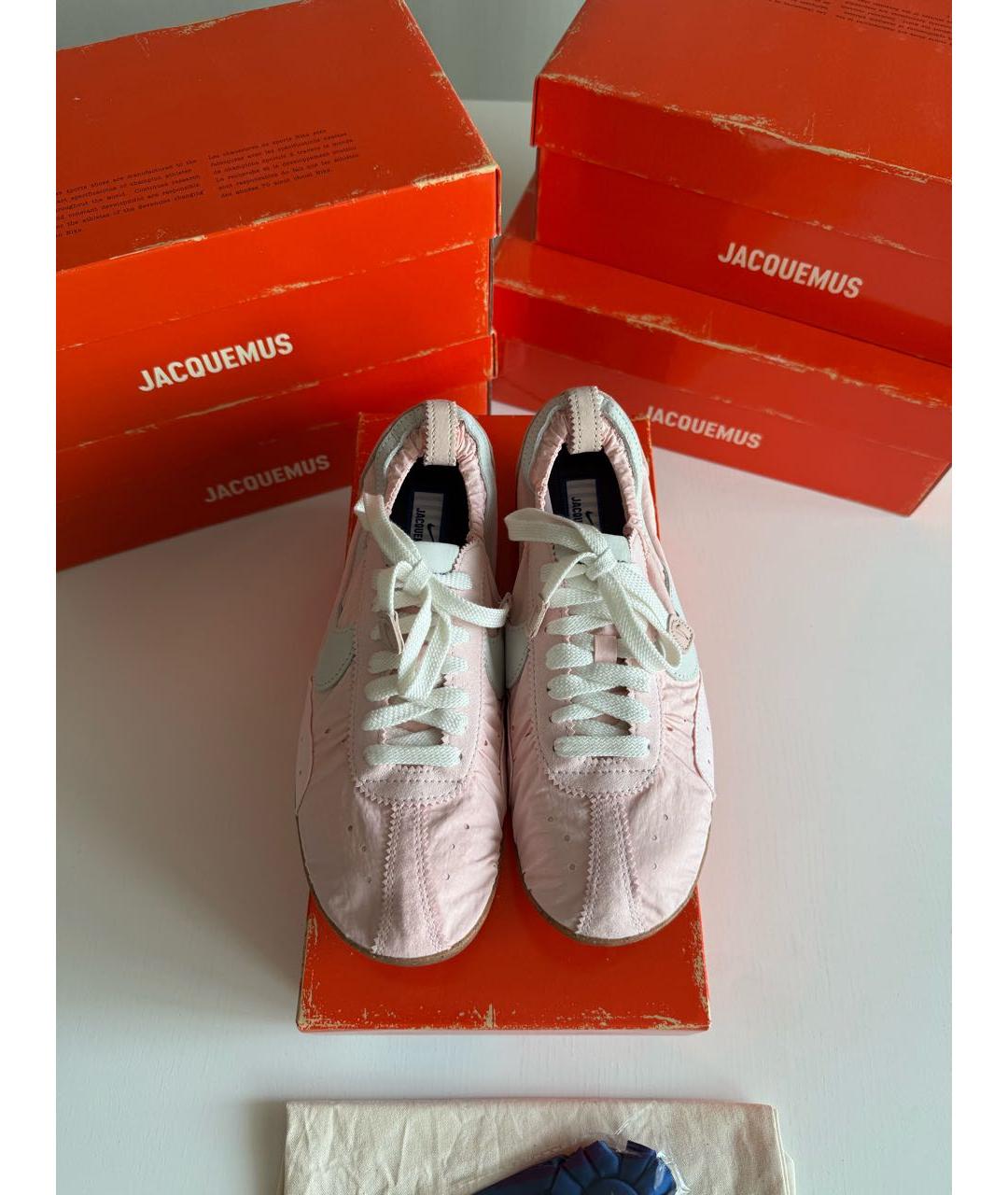 JACQUEMUS Розовые текстильные кроссовки, фото 5