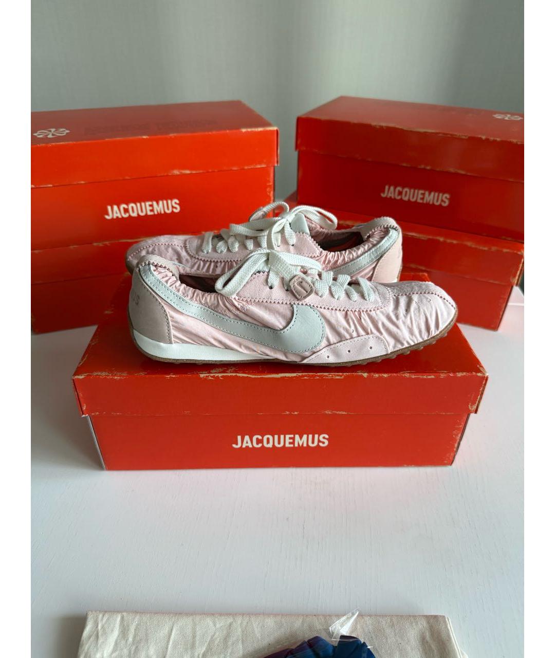 JACQUEMUS Розовые текстильные кроссовки, фото 7