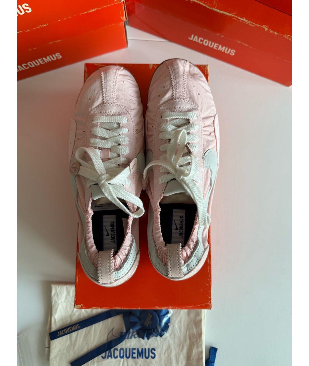 JACQUEMUS Розовые текстильные кроссовки, фото 6