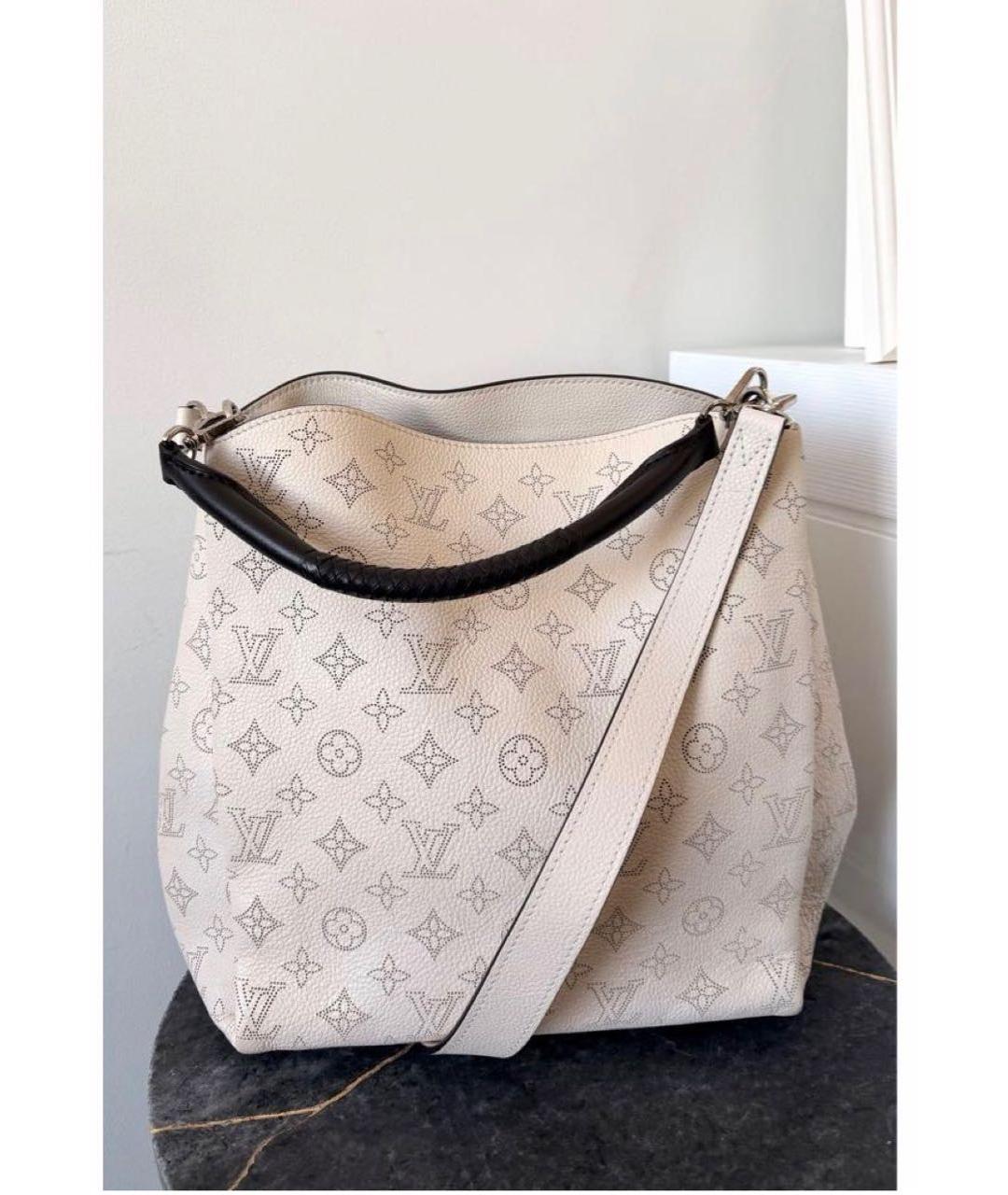 LOUIS VUITTON Бежевая кожаная сумка тоут, фото 2