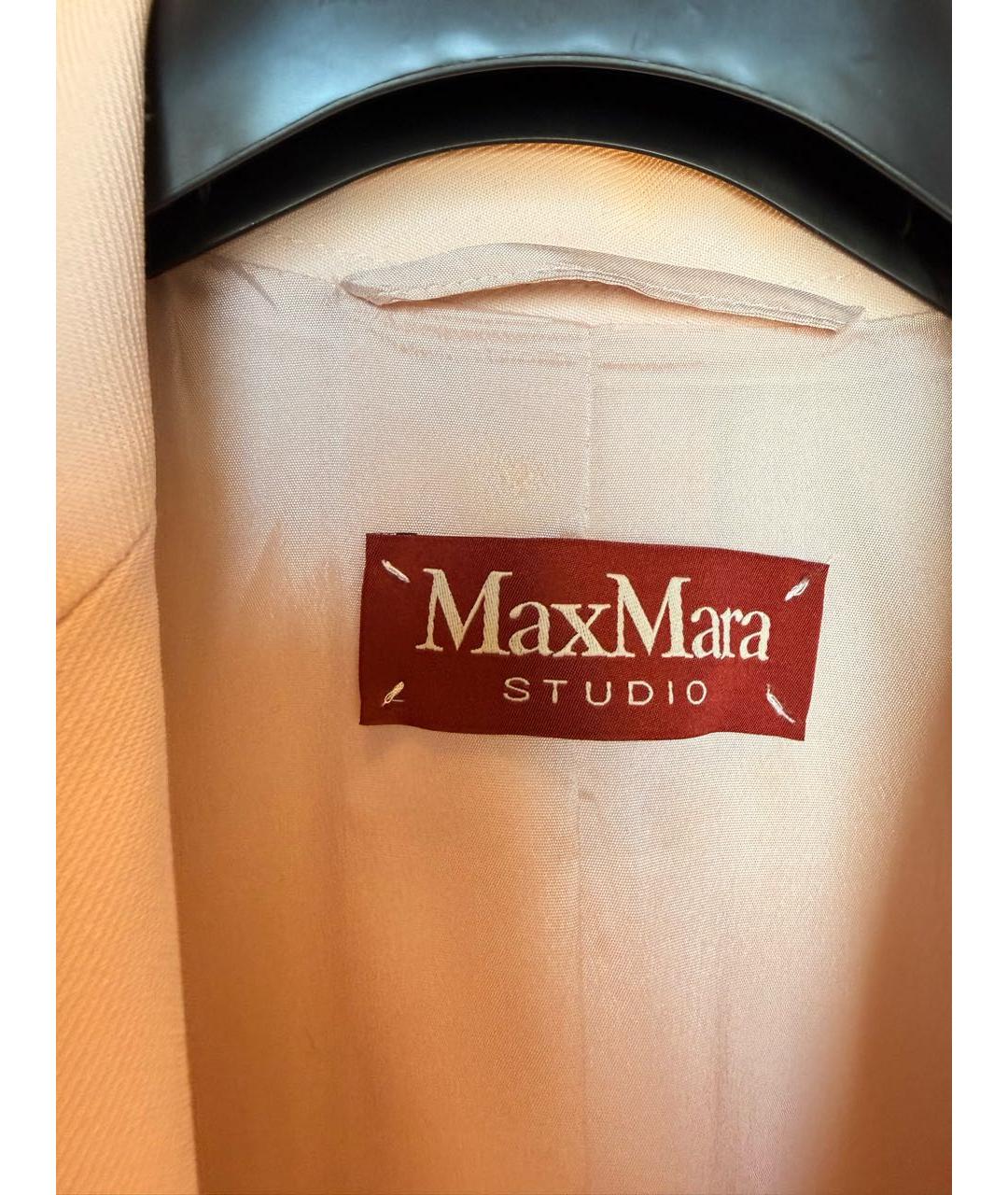 MAX MARA STUDIO Розовый шерстяной жакет/пиджак, фото 4