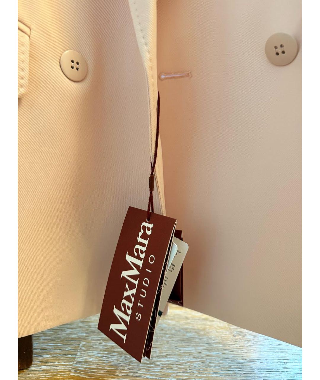 MAX MARA STUDIO Розовый шерстяной жакет/пиджак, фото 3