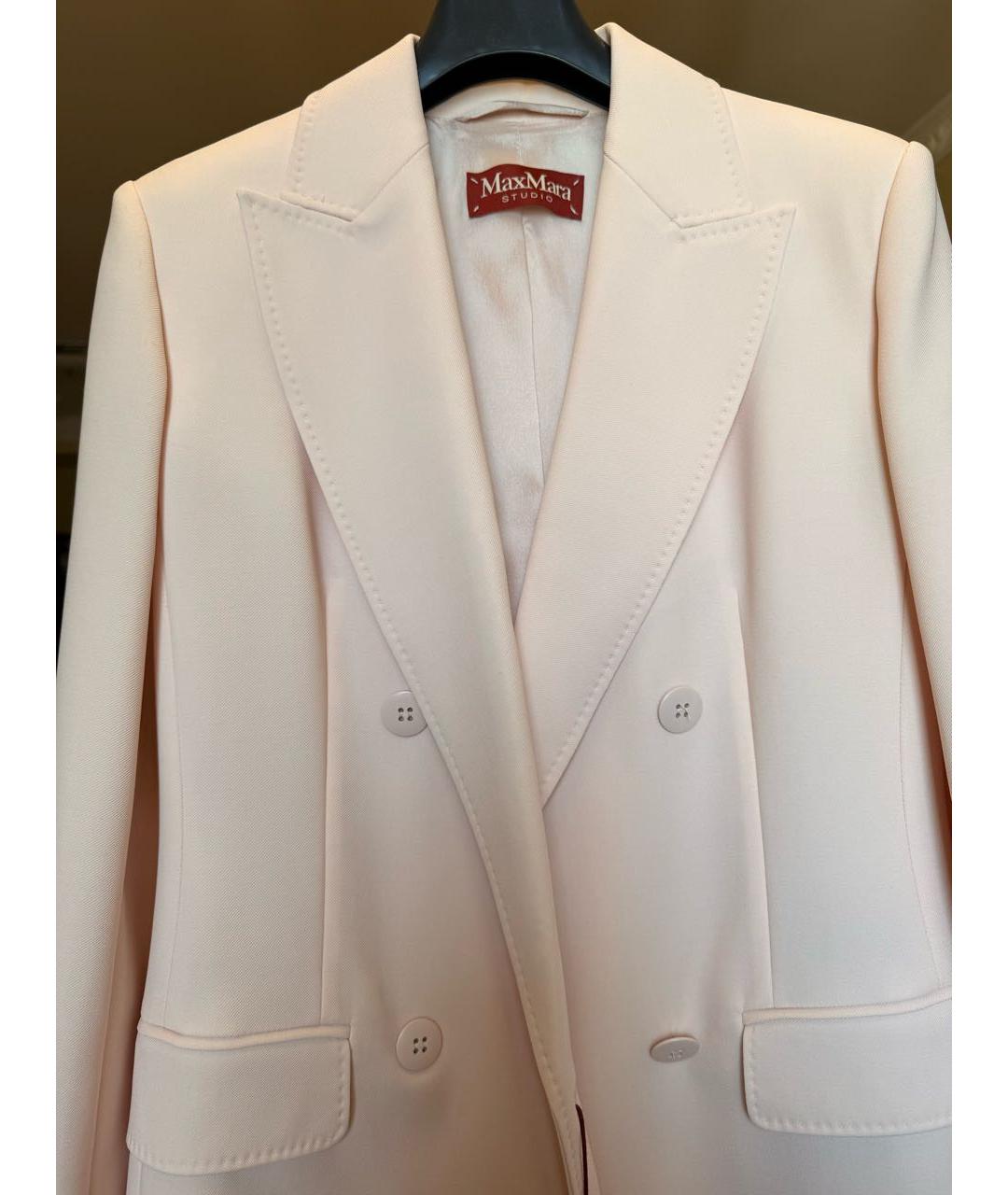 MAX MARA STUDIO Розовый шерстяной жакет/пиджак, фото 8