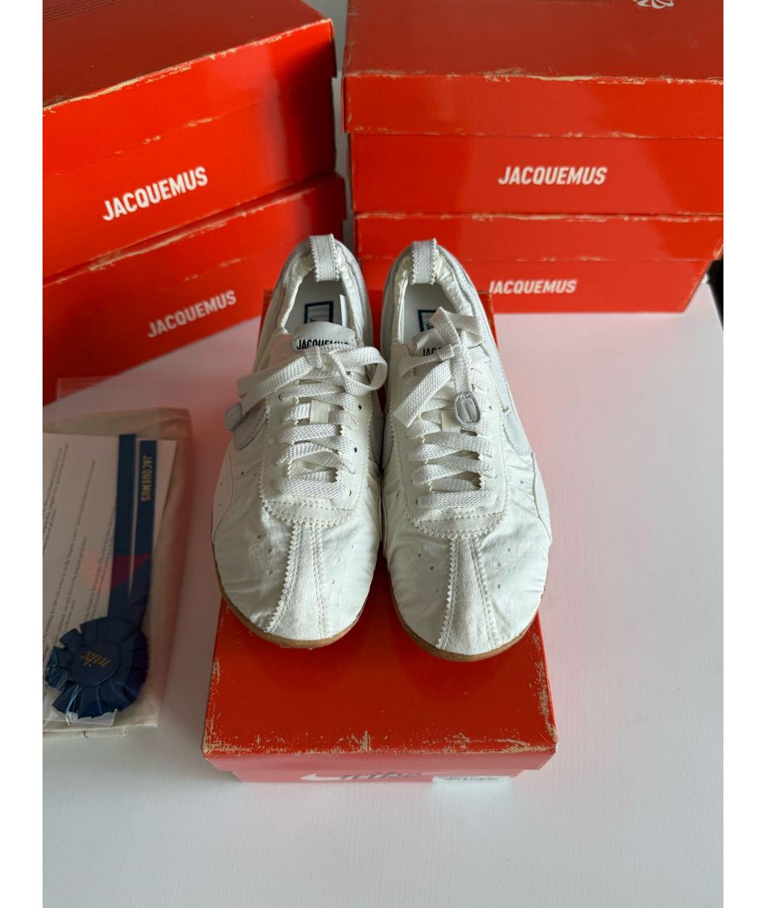 JACQUEMUS Белые текстильные кроссовки, фото 5