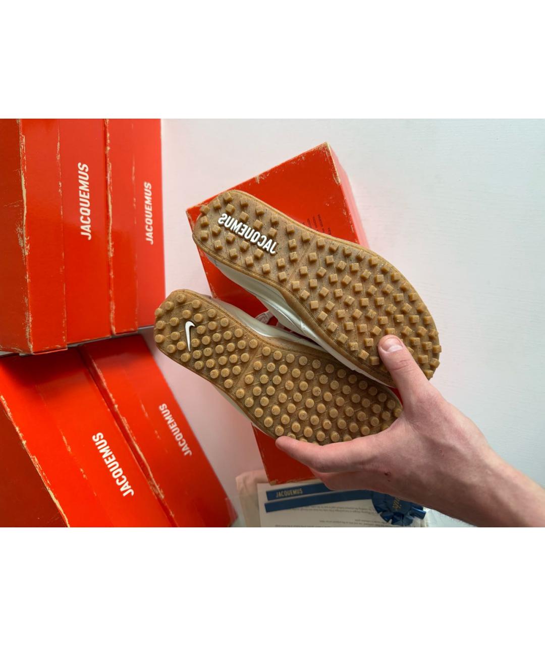 JACQUEMUS Белые текстильные кроссовки, фото 8