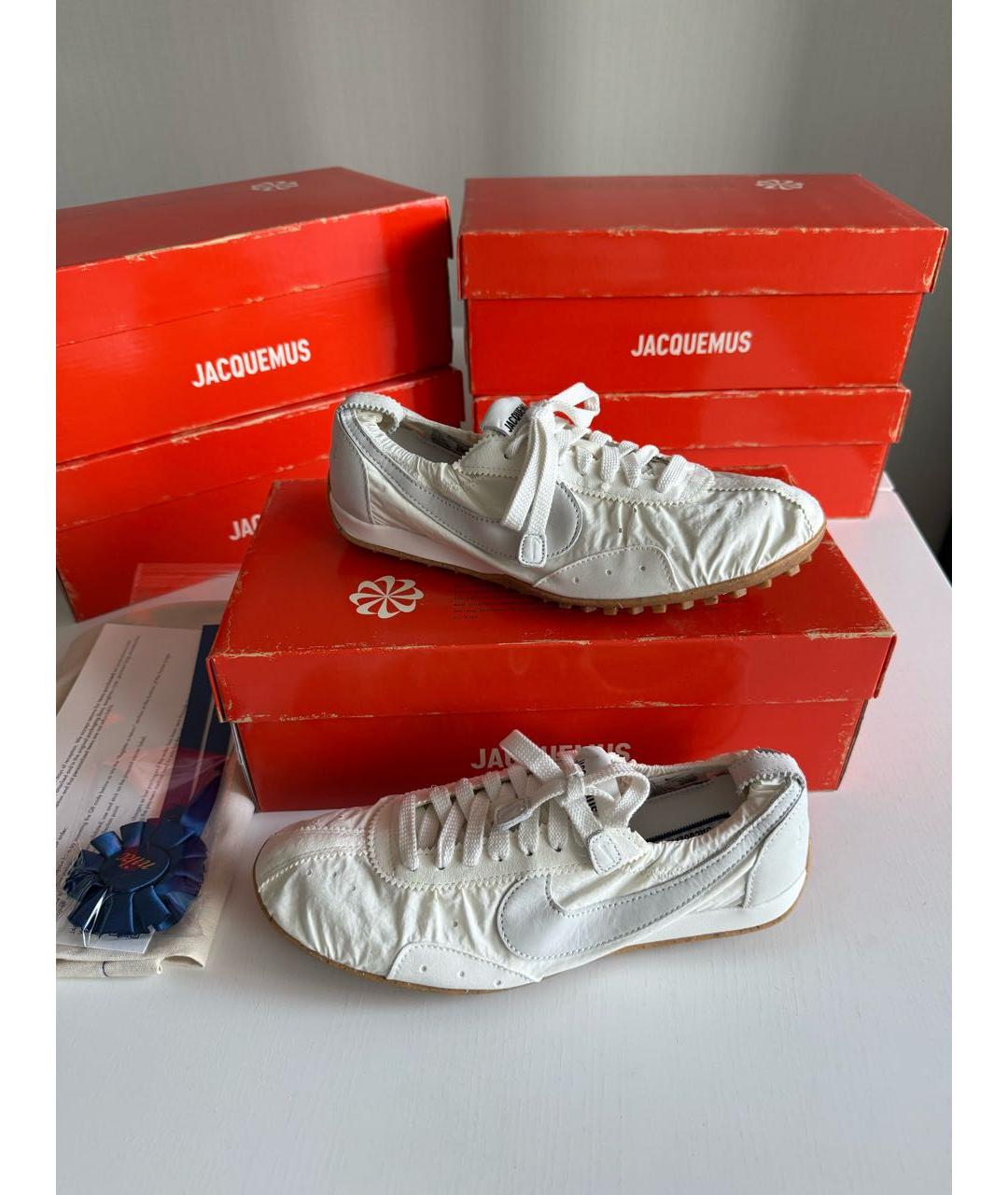 JACQUEMUS Белые текстильные кроссовки, фото 3