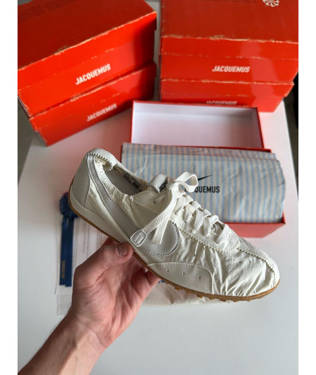 JACQUEMUS Белые текстильные кроссовки, фото 2