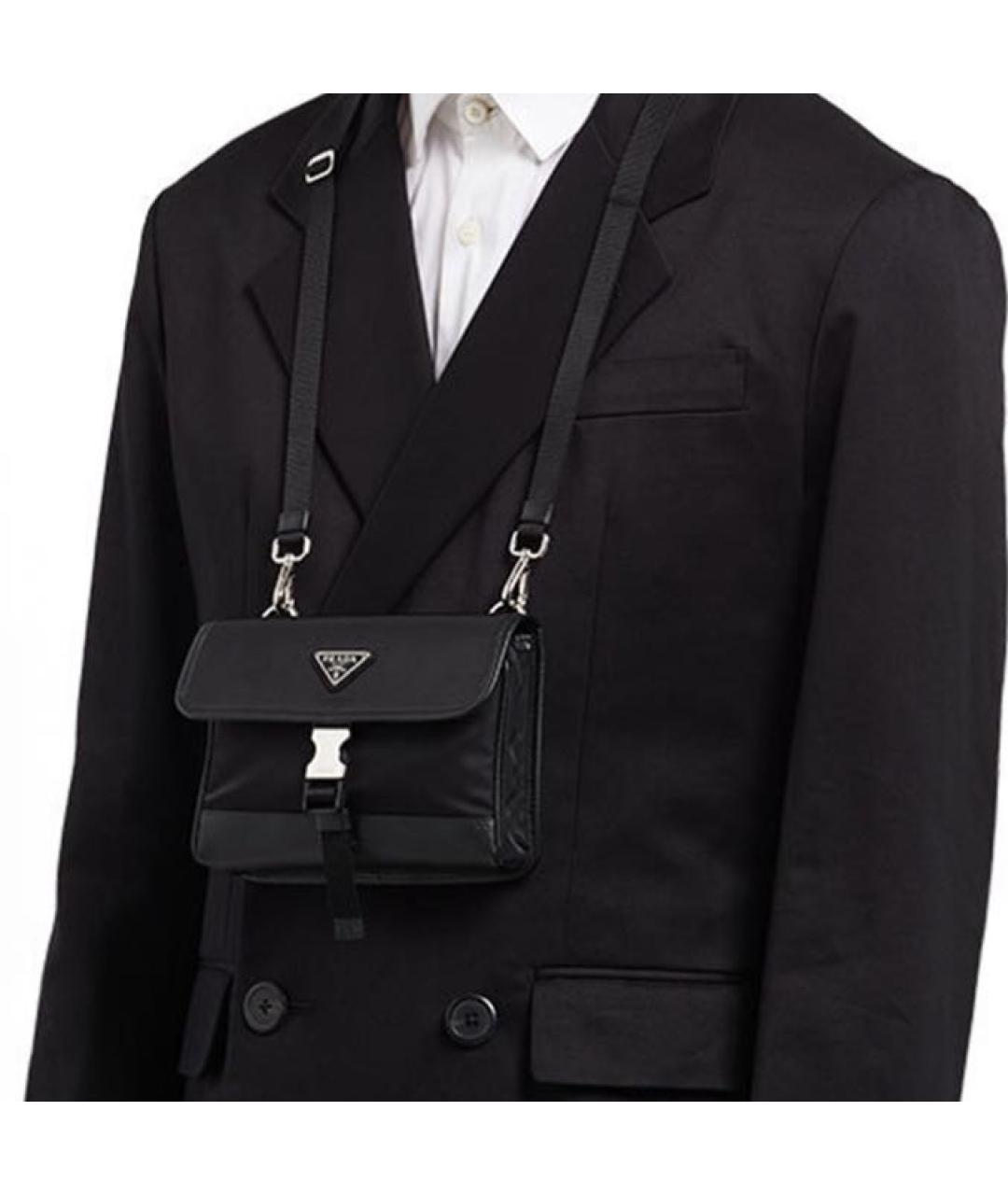 PRADA Черная барсетка, фото 5