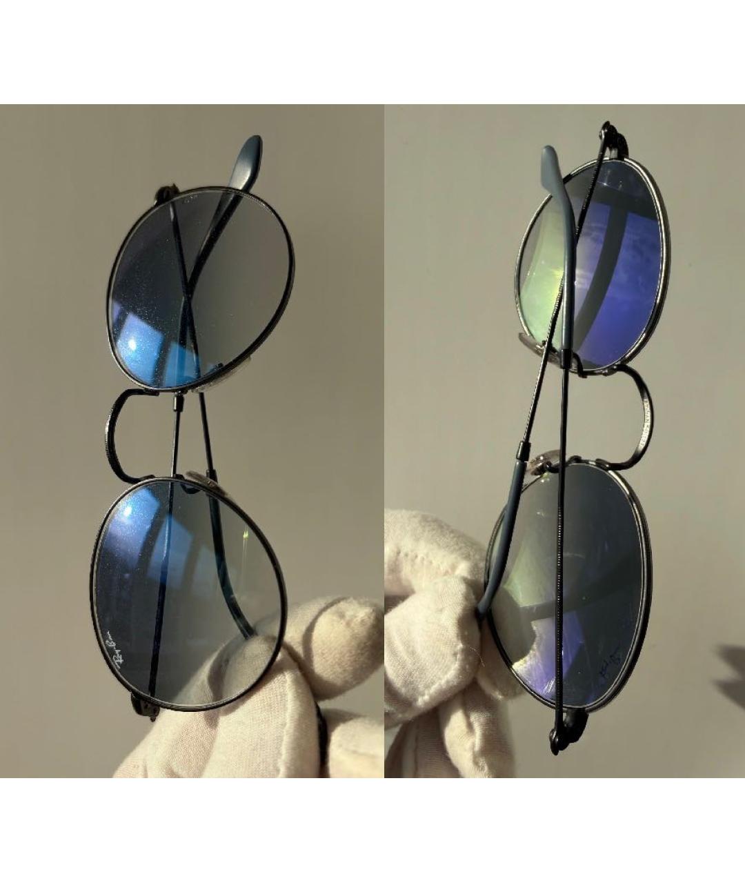 RAY BAN Черные металлические солнцезащитные очки, фото 3