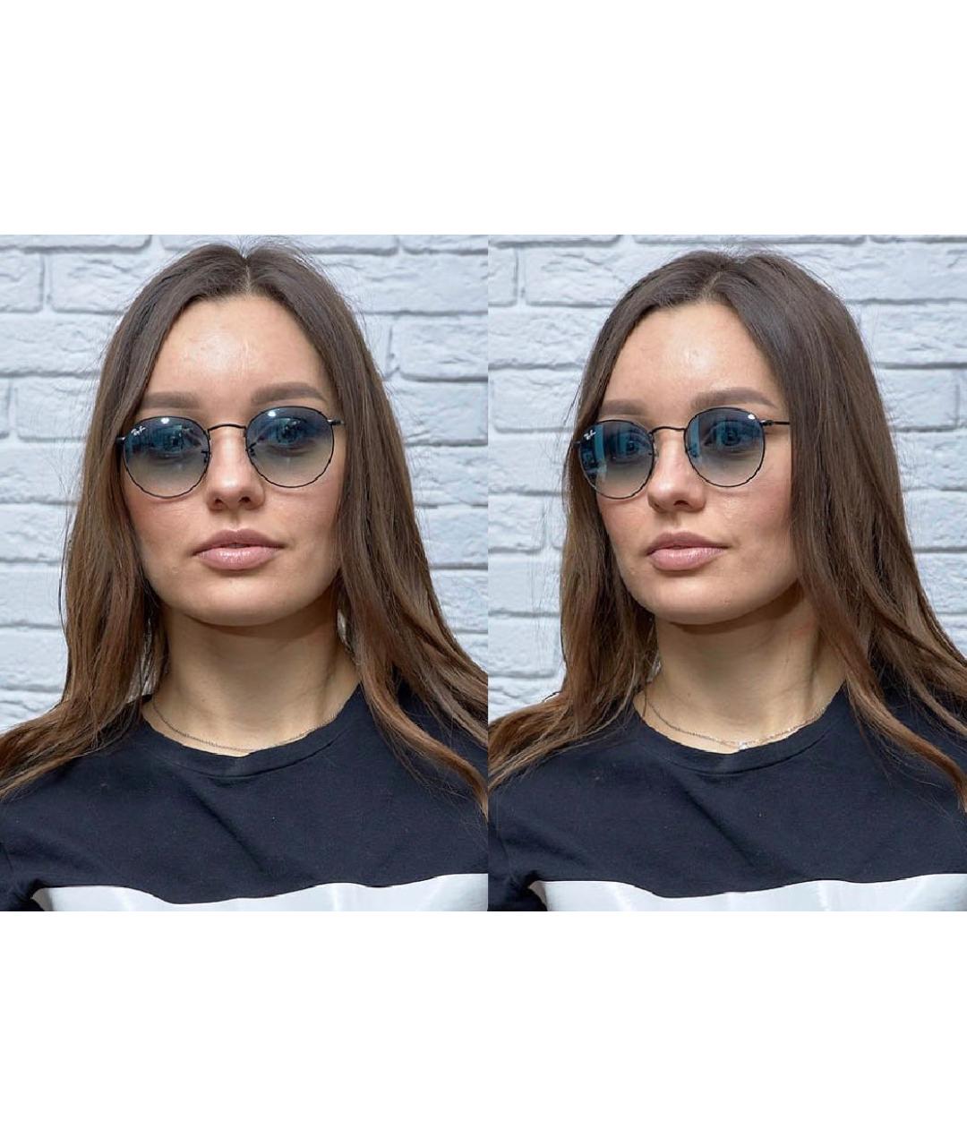 RAY BAN Черные металлические солнцезащитные очки, фото 6