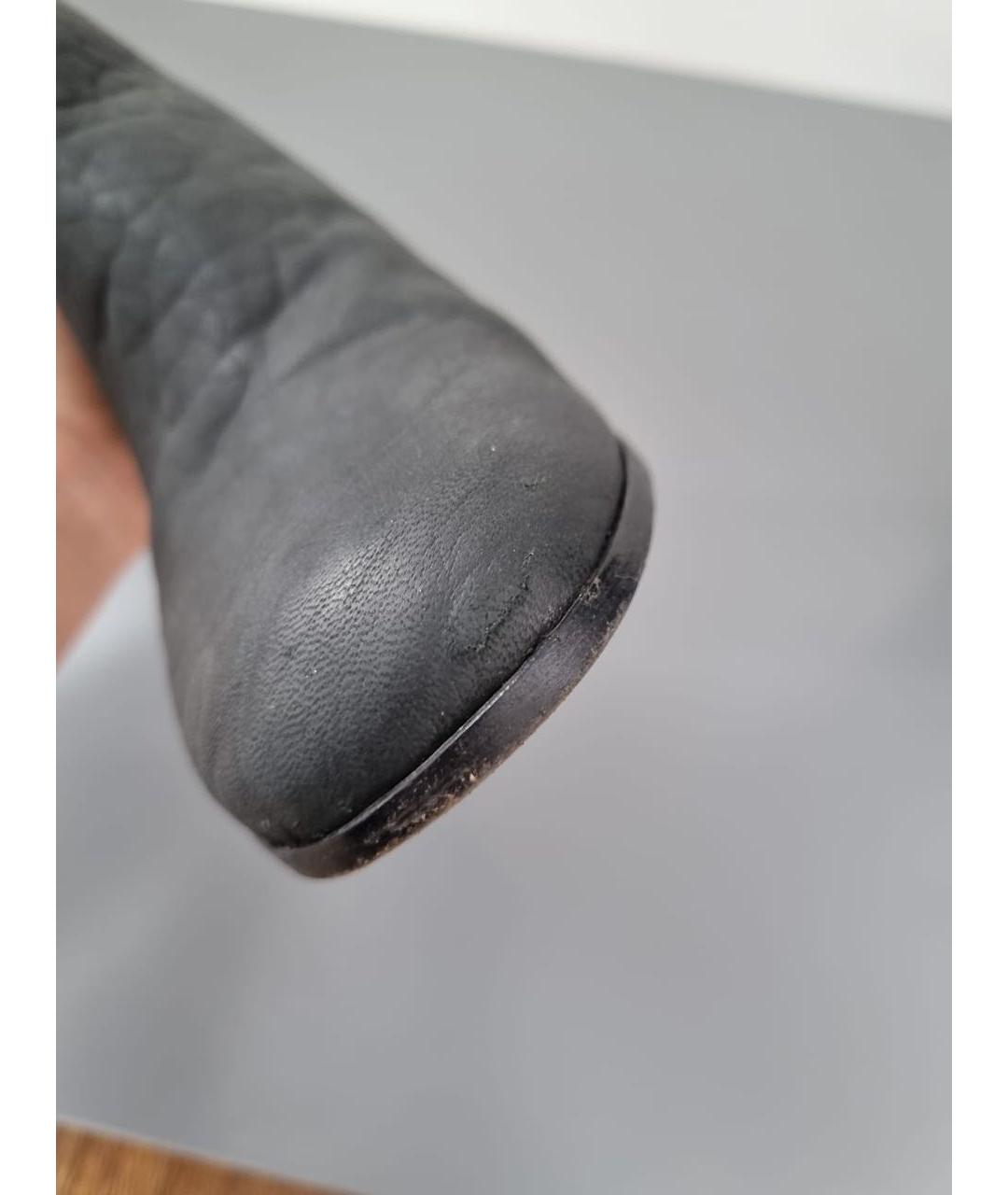 CHANEL Серые кожаные сапоги, фото 6