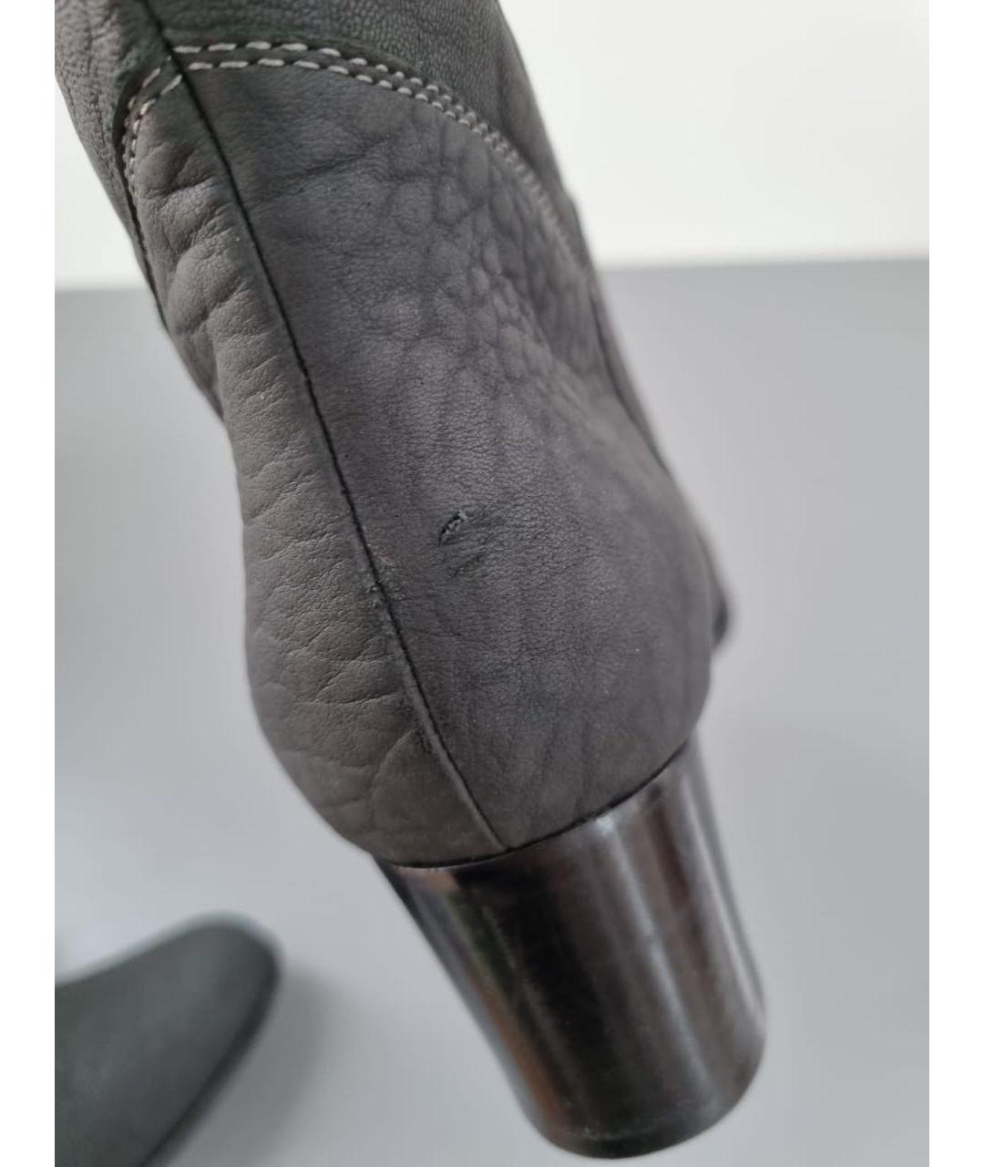 CHANEL Серые кожаные сапоги, фото 5