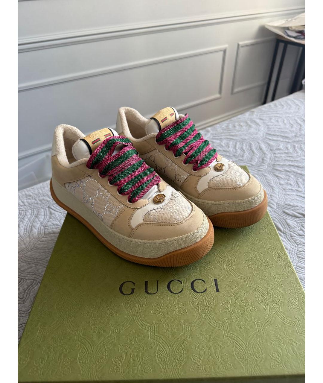 GUCCI Мульти текстильные кеды, фото 2