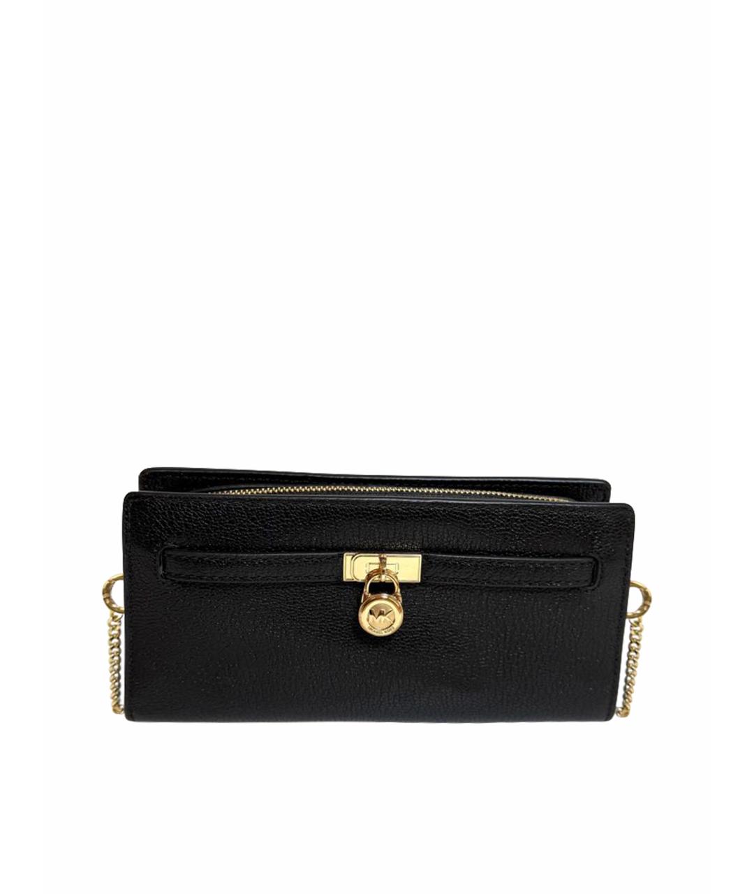 MICHAEL KORS Черная кожаная сумка через плечо, фото 1