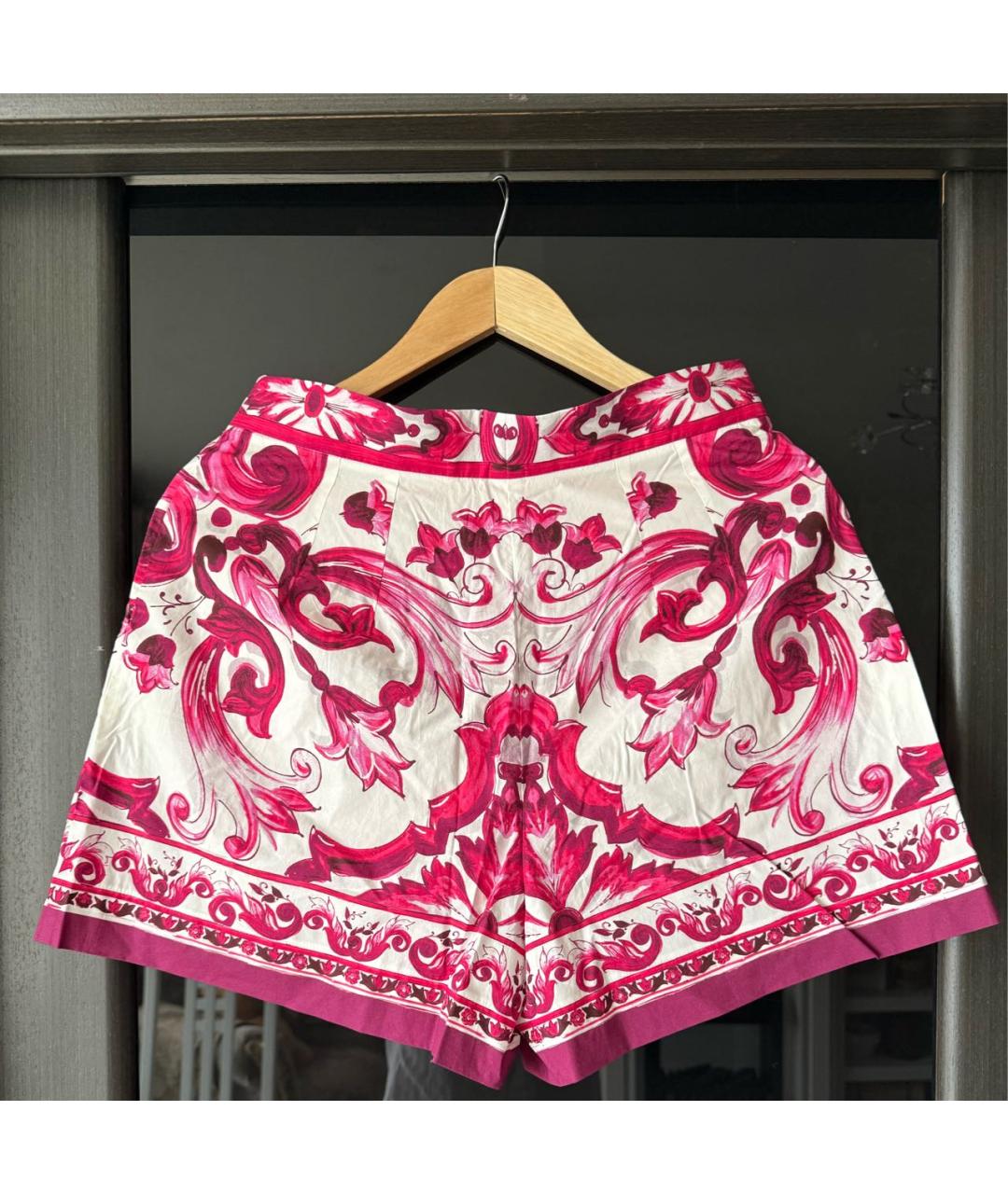 DOLCE&GABBANA Розовые хлопковые шорты, фото 2