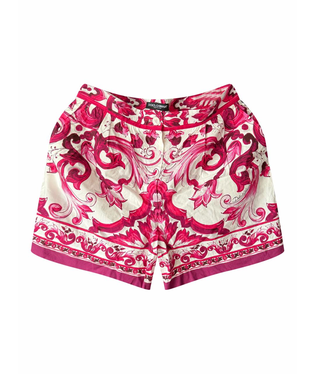 DOLCE&GABBANA Розовые хлопковые шорты, фото 1