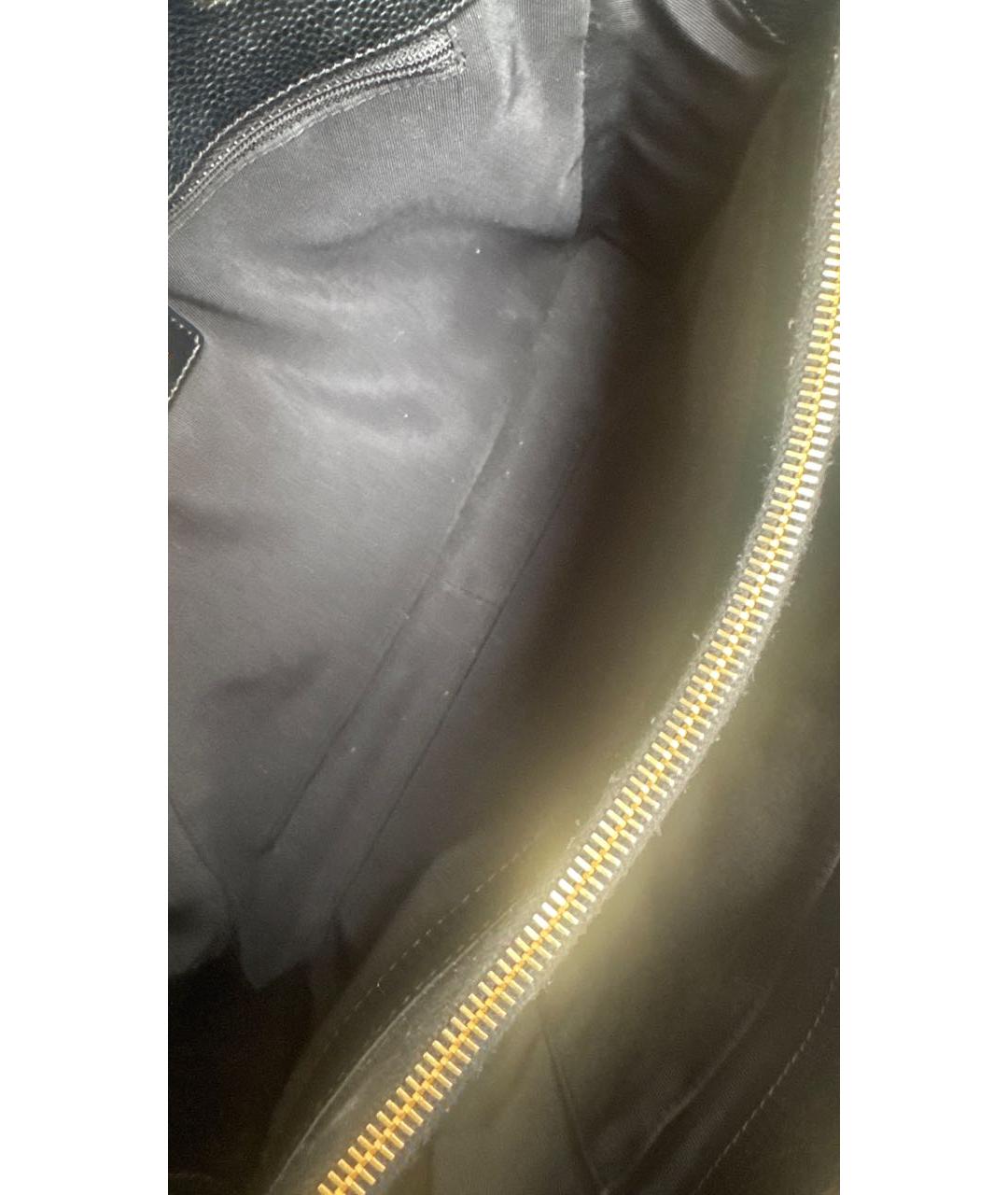 CHANEL Черная кожаная сумка тоут, фото 7