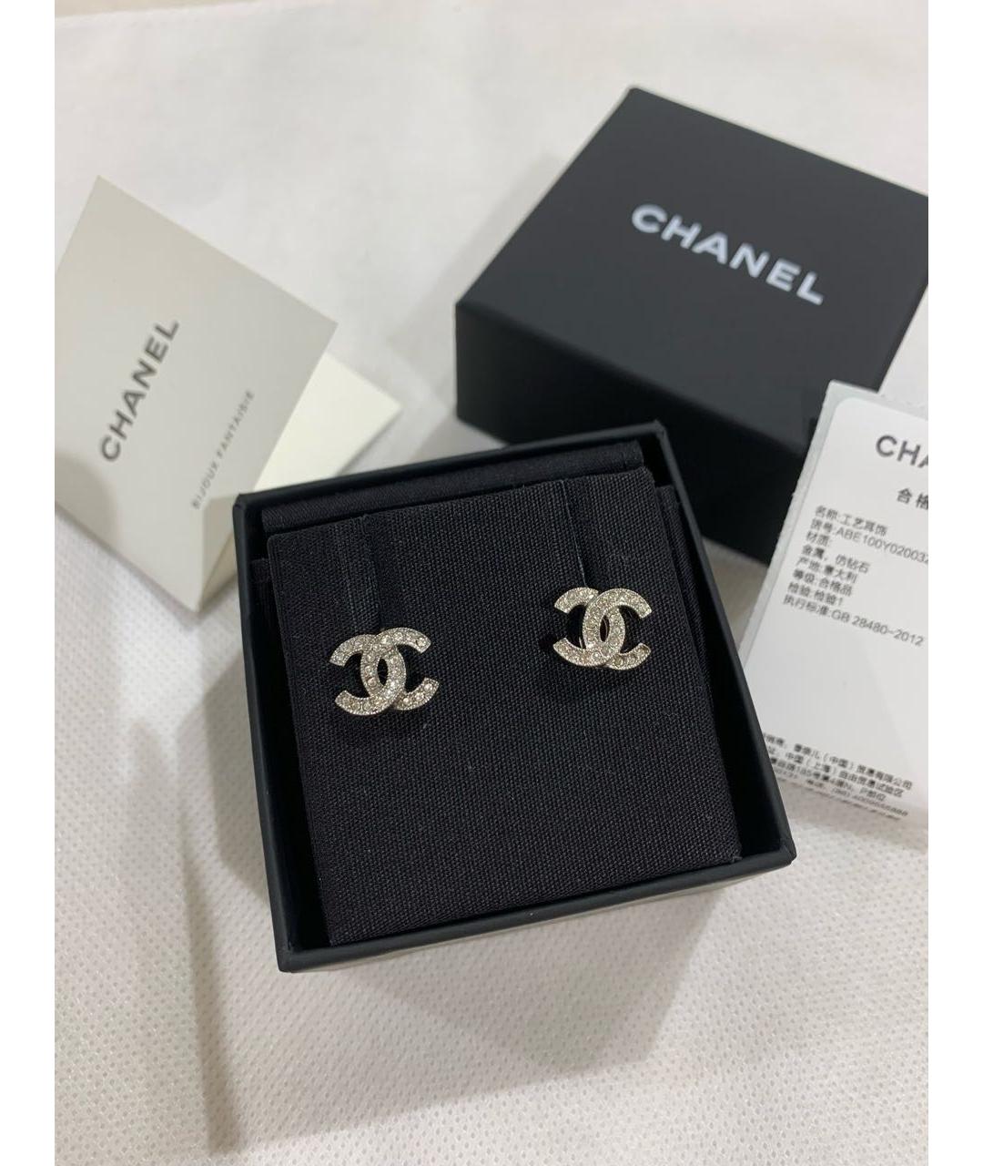 CHANEL Золотые металлические серьги, фото 9