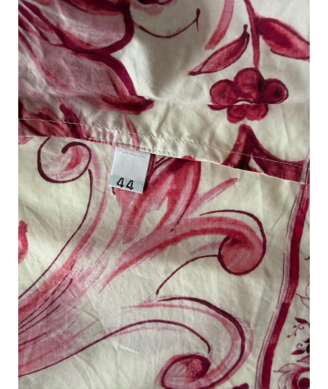 DOLCE&GABBANA Розовая хлопковая рубашка, фото 4