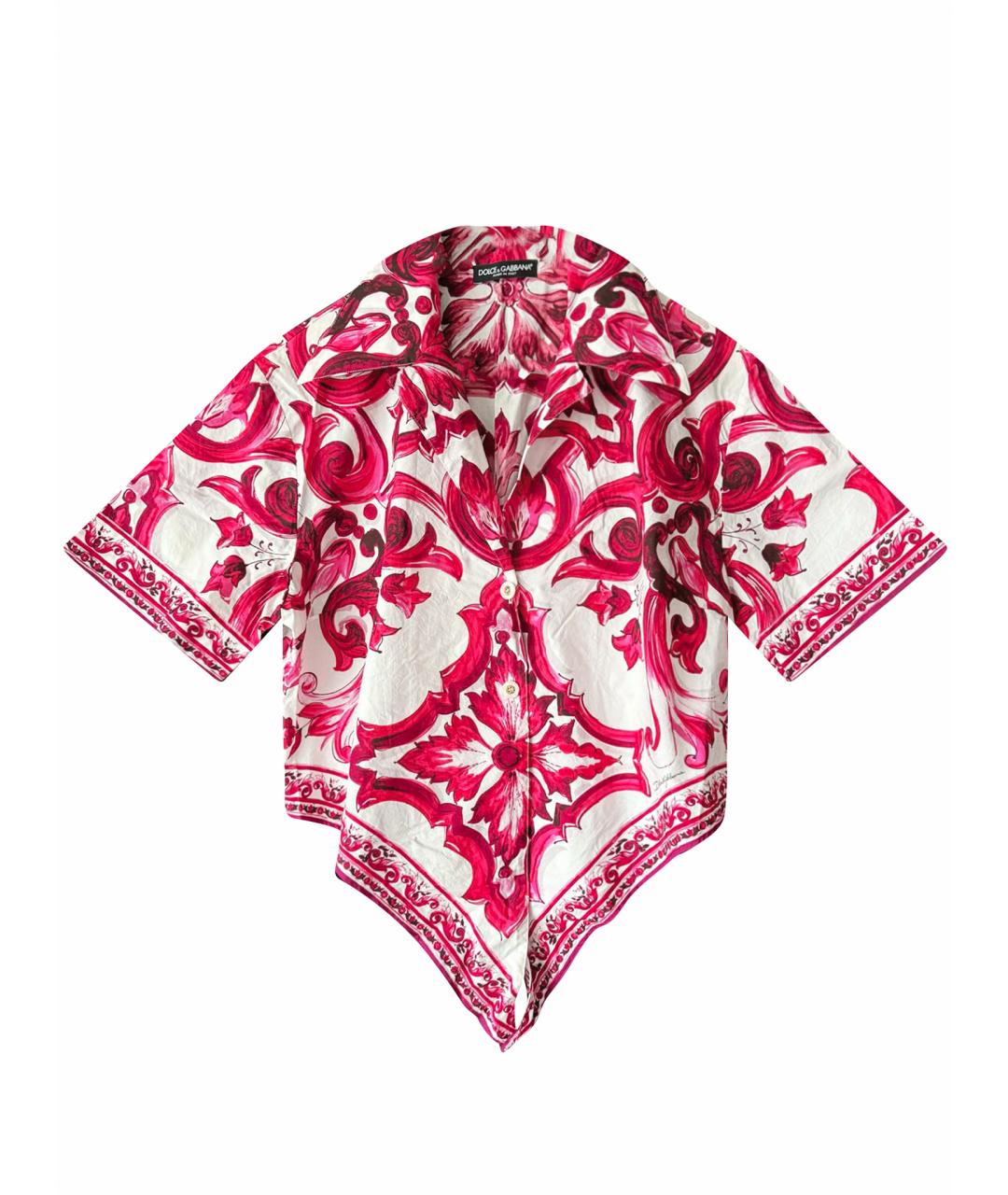 DOLCE&GABBANA Розовая хлопковая рубашка, фото 1