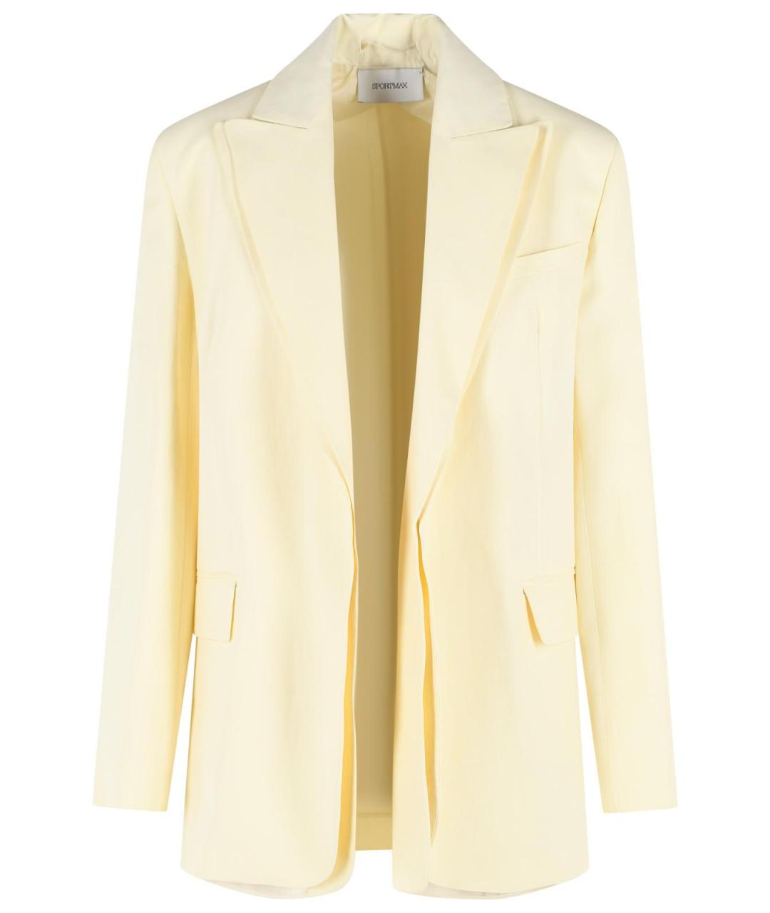 SPORTMAX Бежевый вискозный жакет/пиджак, фото 4