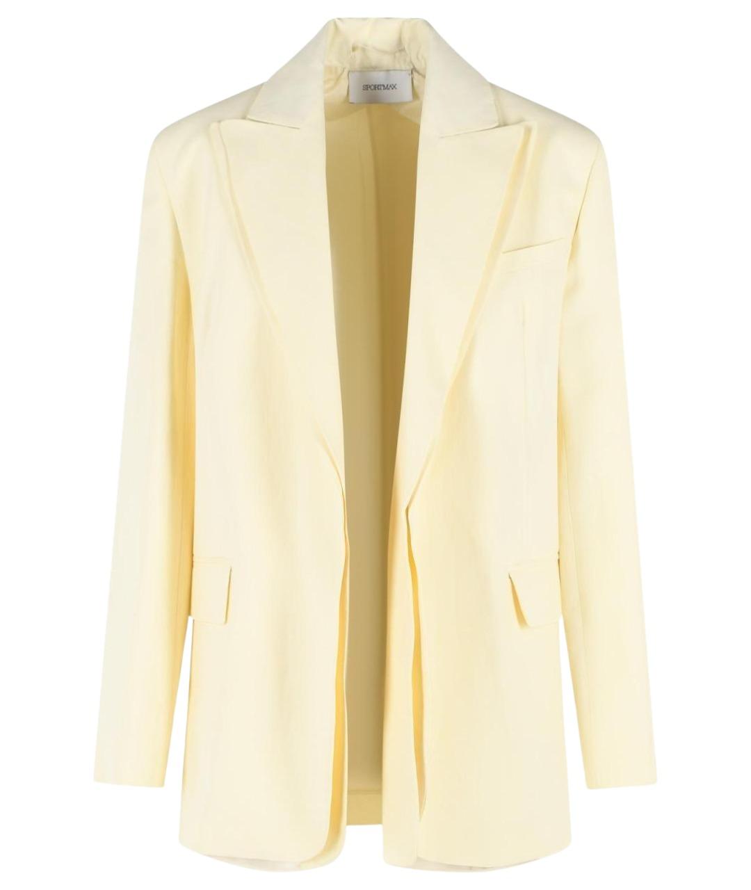 SPORTMAX Бежевый вискозный жакет/пиджак, фото 1