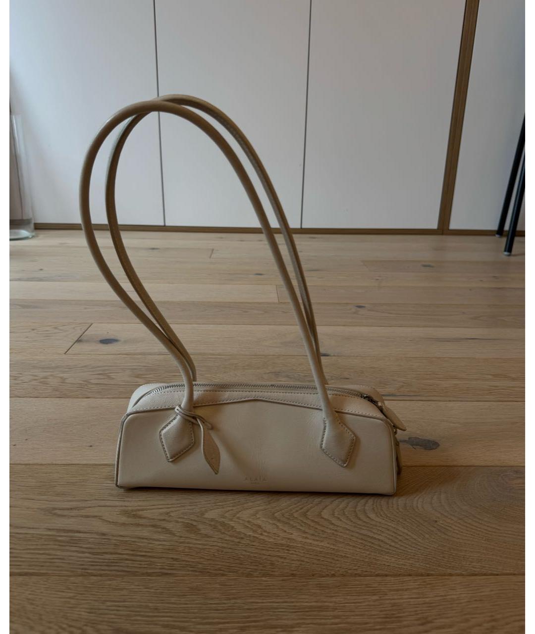 ALAIA Белая кожаная сумка через плечо, фото 5