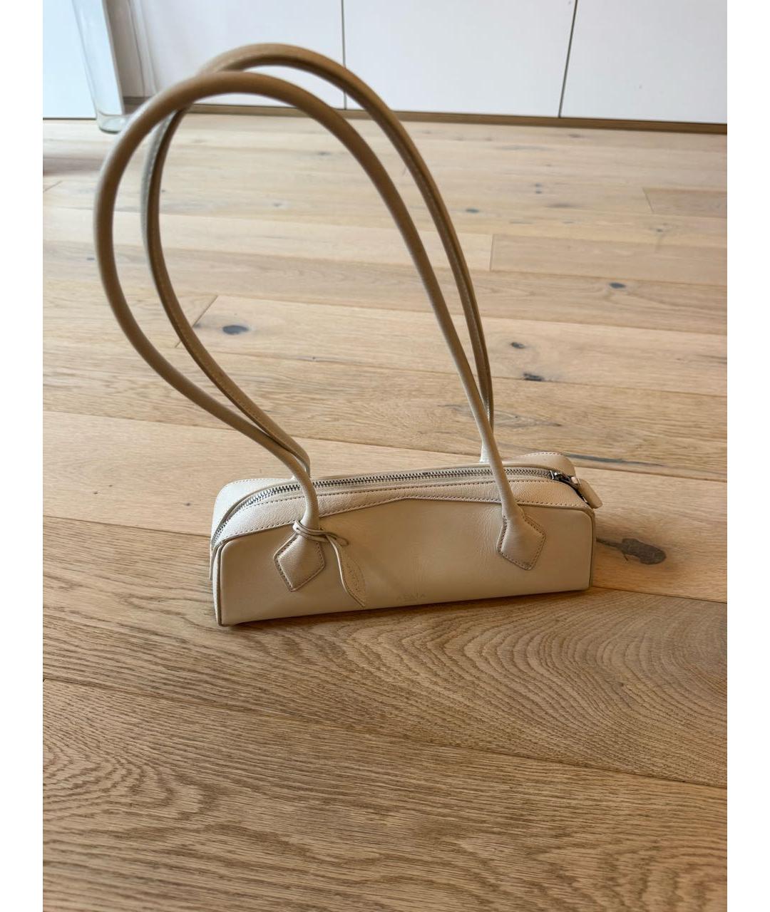 ALAIA Белая кожаная сумка через плечо, фото 2