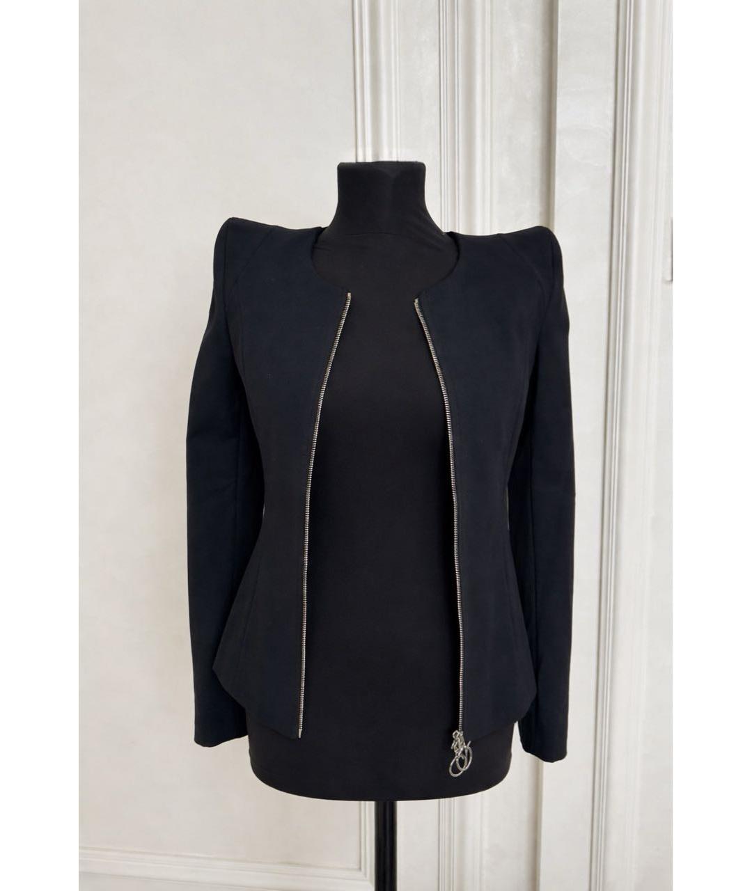 PINKO Черный полиэстеровый жакет/пиджак, фото 5