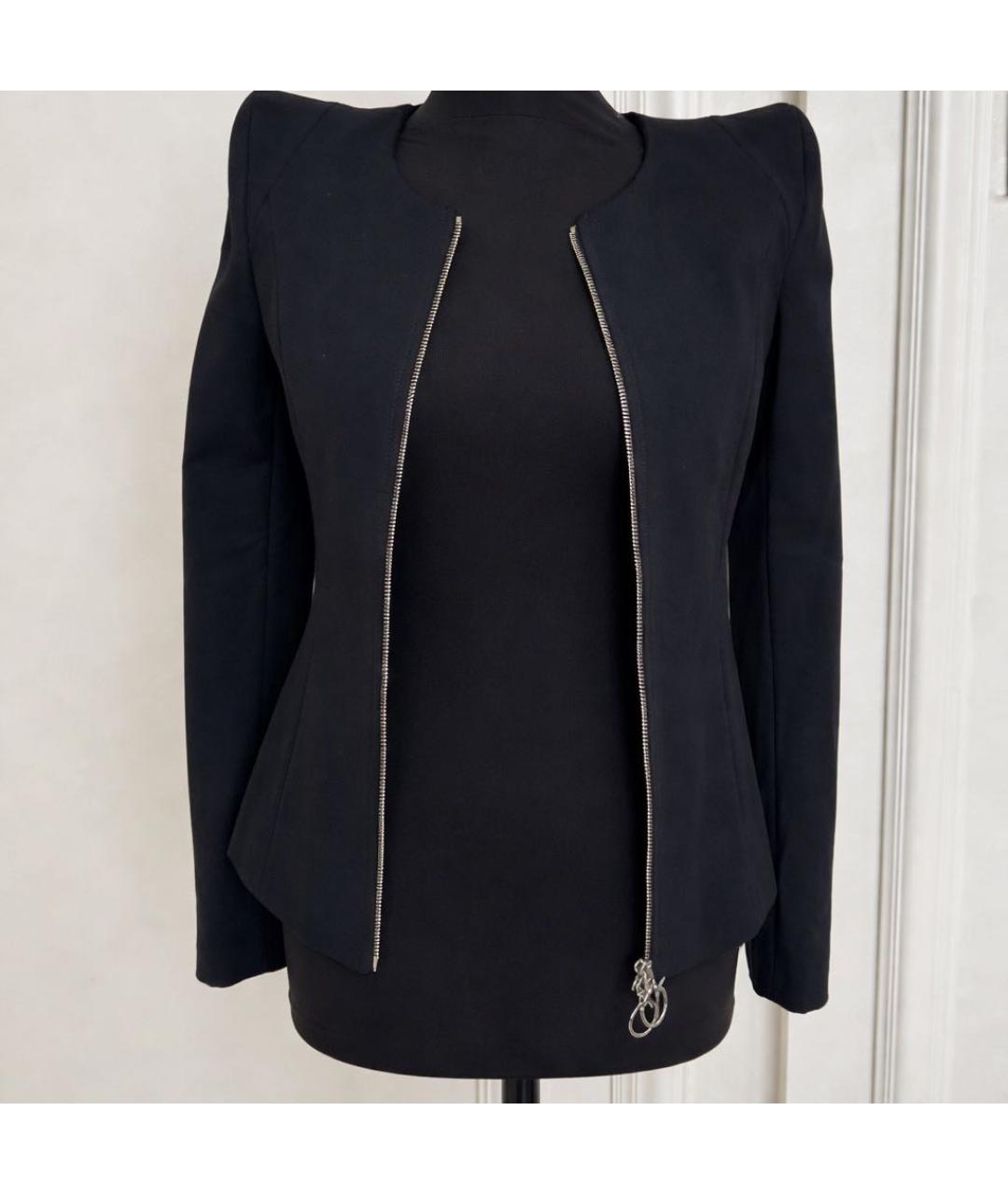 PINKO Черный полиэстеровый жакет/пиджак, фото 4